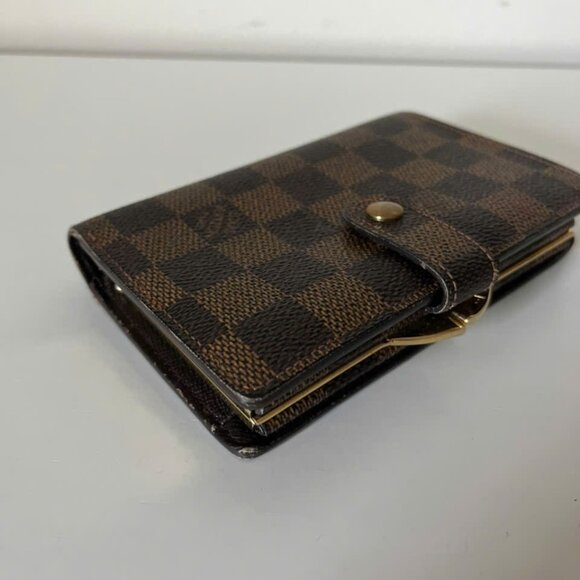 Louis Vuitton Damier Ebene French Kisslock Wallet - Picture 4 of 10